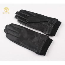 2014 best sale men plain style leather smart finger touch gloves